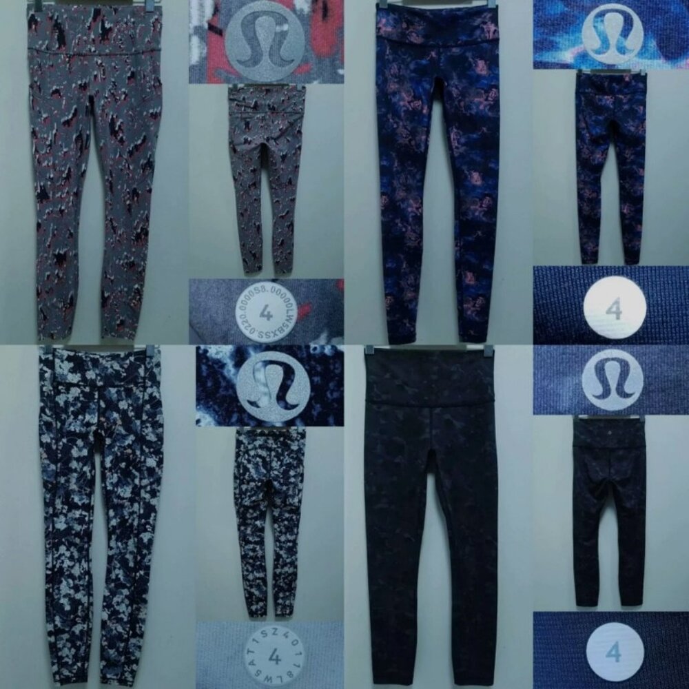 Lululemon Wunder Under Mirage Watercolor Floral Speed Up Legging 4 XS Bundle